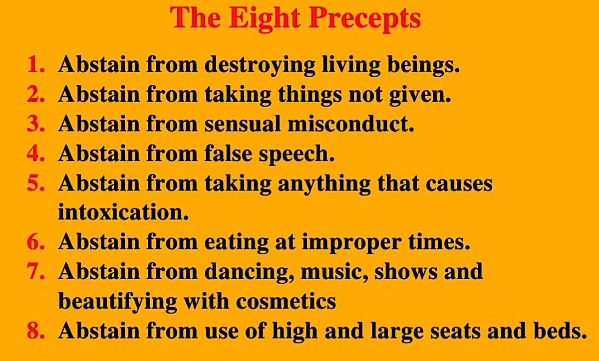 Buddha Weekly Eight Precepts Buddhism