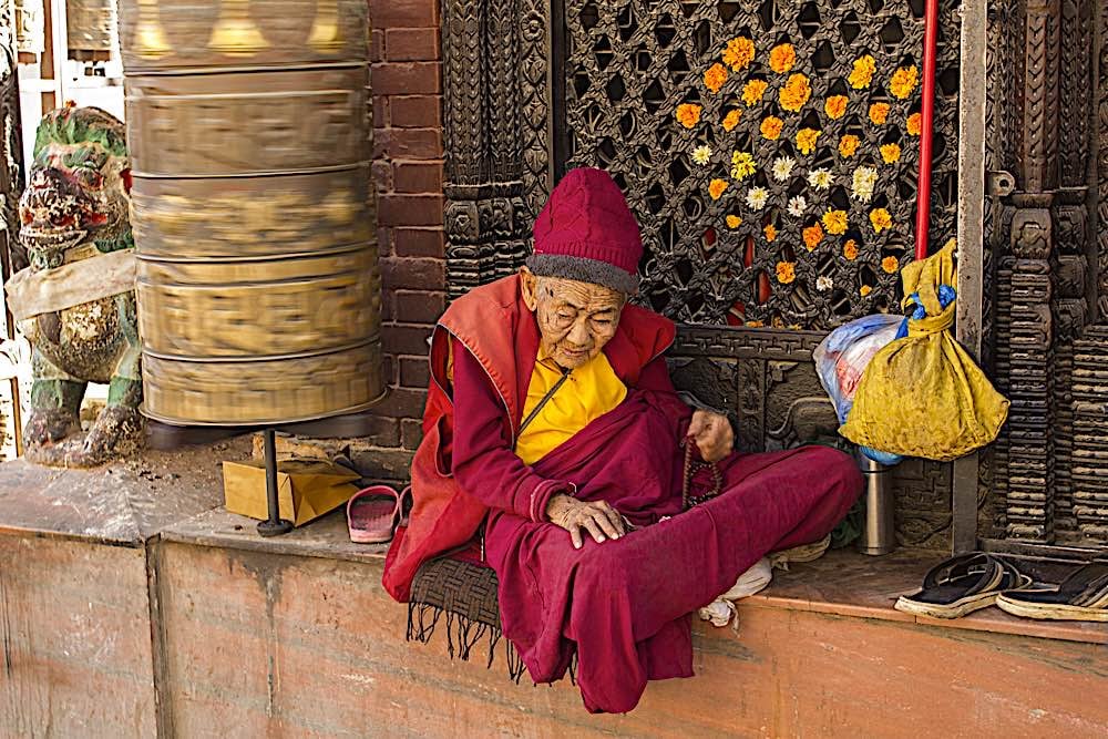 Buddha Weekly Elderly monastic tibetan dreamstime xl 135344525 Buddhism