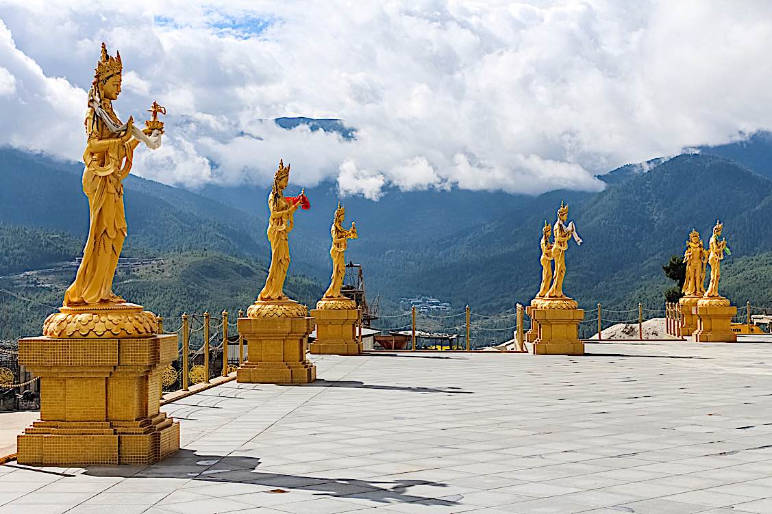 Buddha Weekly Golden Buddhist Goddesses Thimphu Buhtan Buddhism