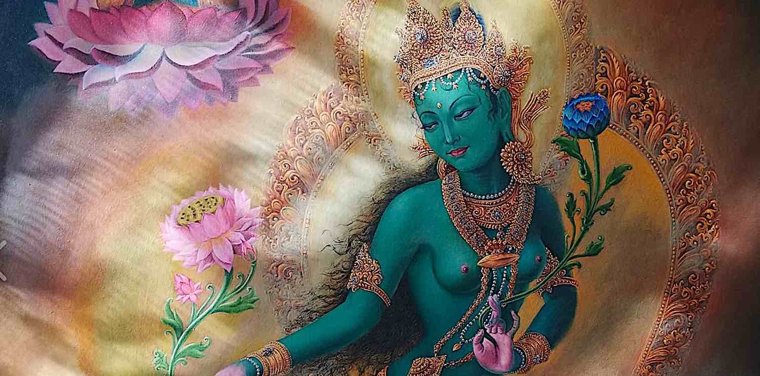 Buddha Weekly Green Tara Mural Buddhism