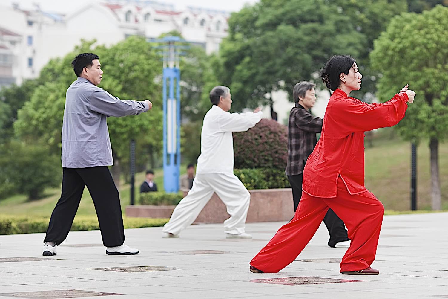 Buddha Weekly Group Tai Chi practice often takes place outdoors or in temples practiced for discipline health dreamstime l 91246528 Buddhism