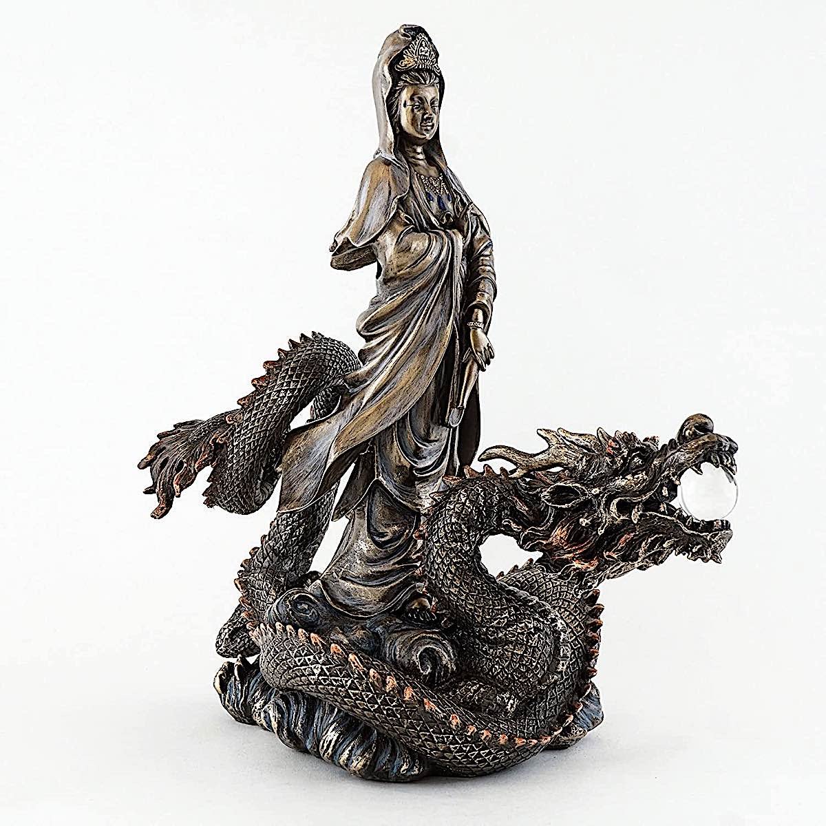 Buddha Weekly Guanyin on the Dragon statue Buddhism