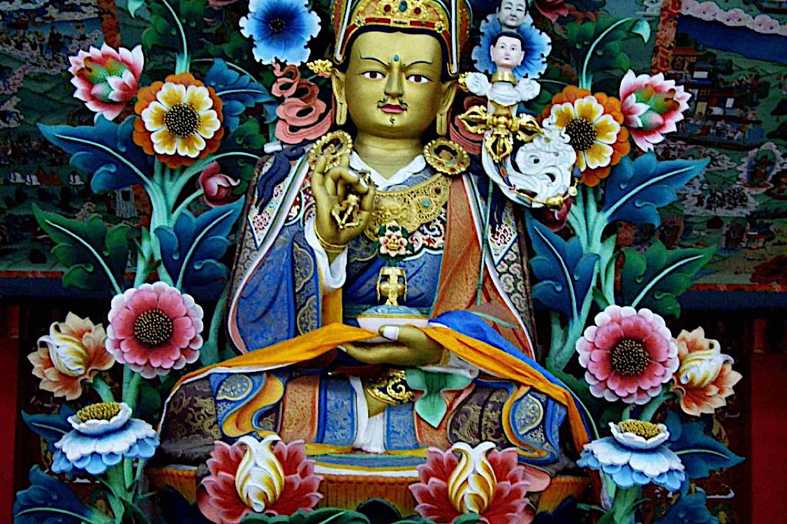 Buddha Weekly Guru Rinpoche and flowers Buddhism