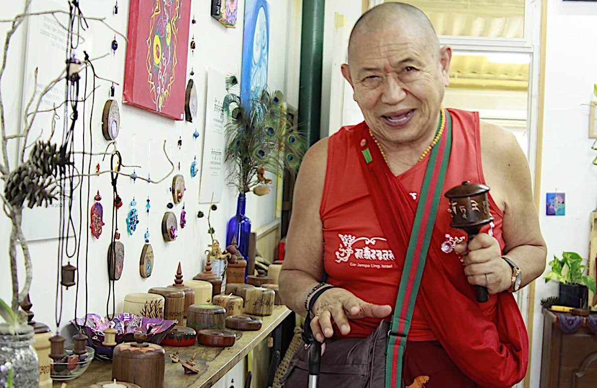 Buddha Weekly H.E. Garchen Rinpoche at the workshop of Holy Land Prayer Wheels in Israel Buddhism