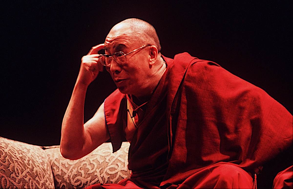 Buddha Weekly HH 14th Dalai Lama is famous for logic here lecturing in Auckland New Zealand 2002 dreamstime l 21935270 Buddhism