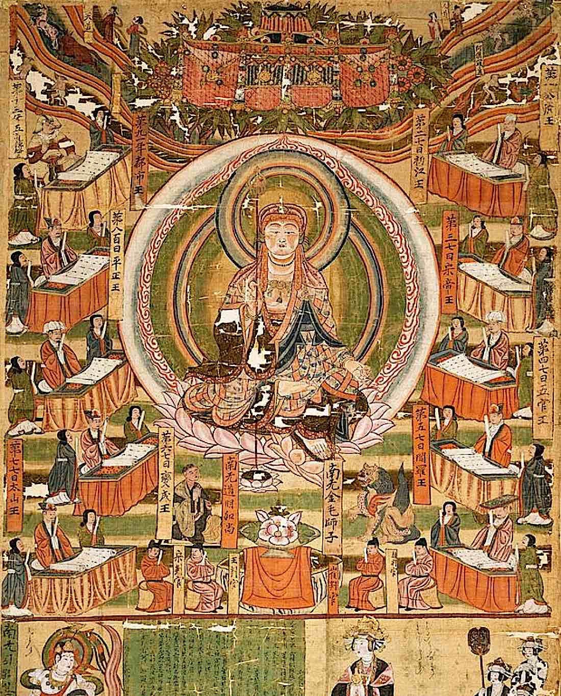 Buddha Weekly KShitigarbha and the ten kings of Hell Buddhism