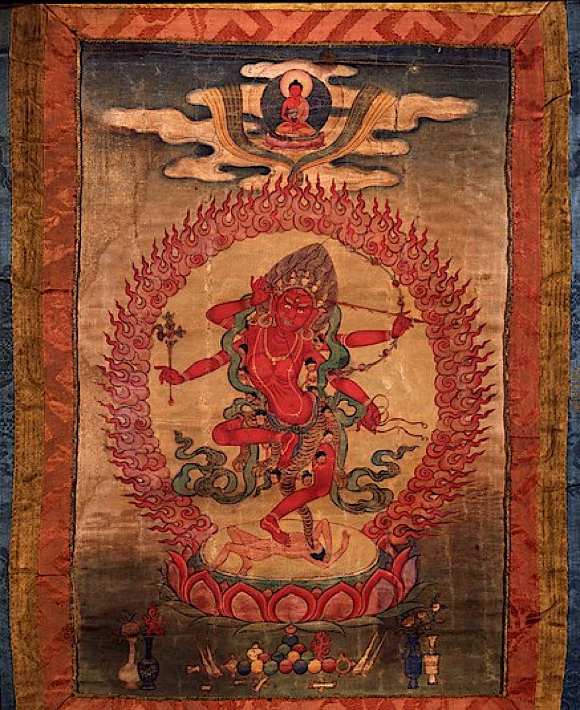 Buddha Weekly Kurukulla old thangka Buddhism