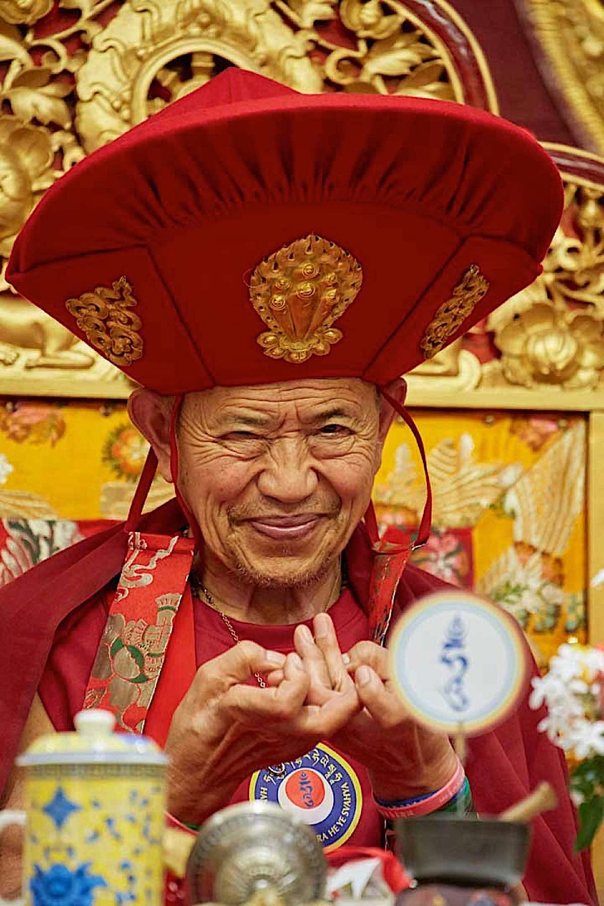 Buddha Weekly Kyabje Garchen Rinpoche with Hat Buddhism