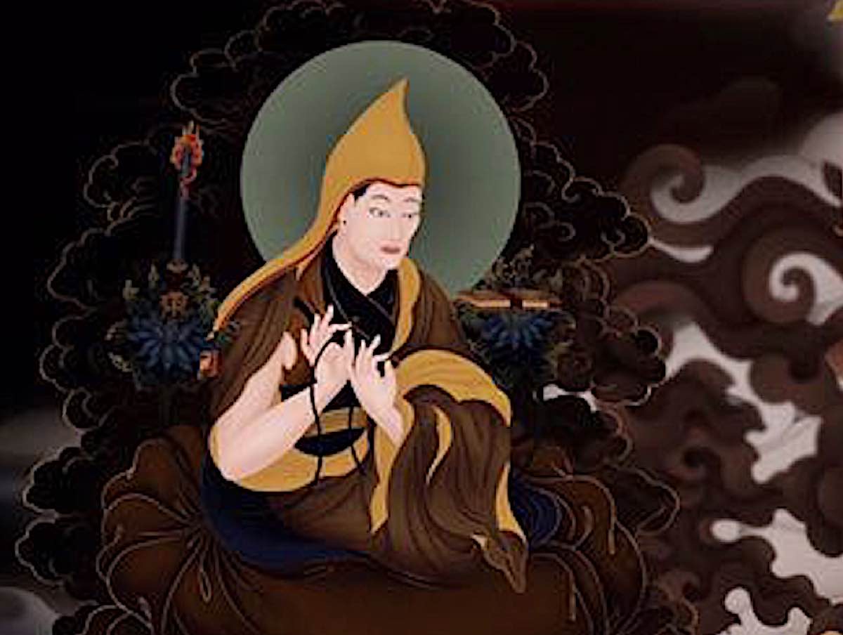 Buddha Weekly Lama Tsongkhapa by Ben Christian detail from painting of Yamantaka Buddhism