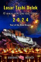 Buddha Weekly Losar Tashi Delek with logo Buddhism