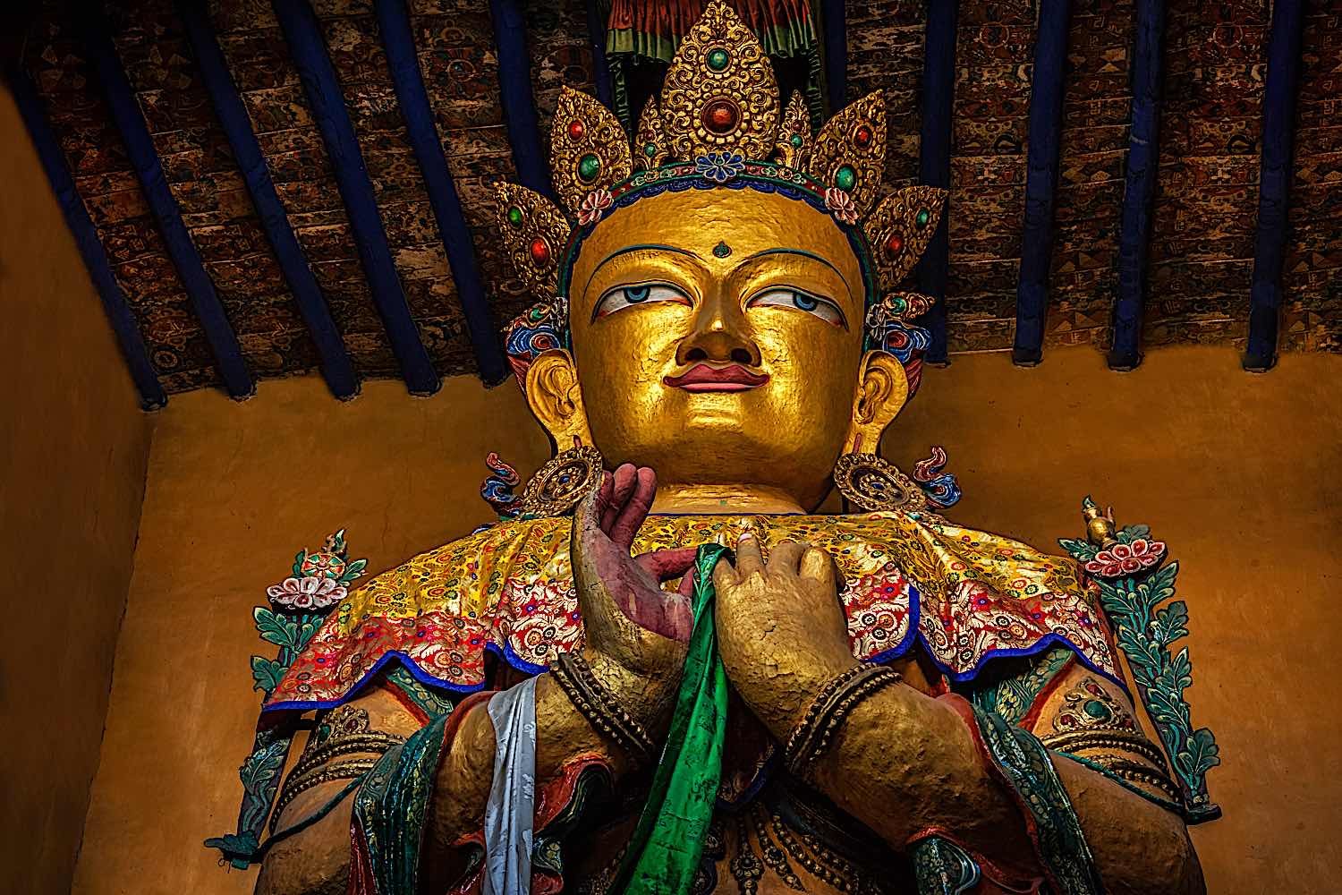 Buddha Weekly Maitreya Buddha in Tsemo Gonpa Leh Ladakh India dreamstime l 224498584 Buddhism