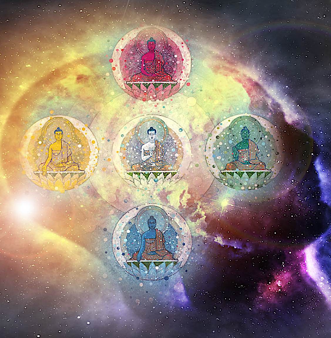 A Map of the Mind Universe — the Mandala of the Five Buddhas