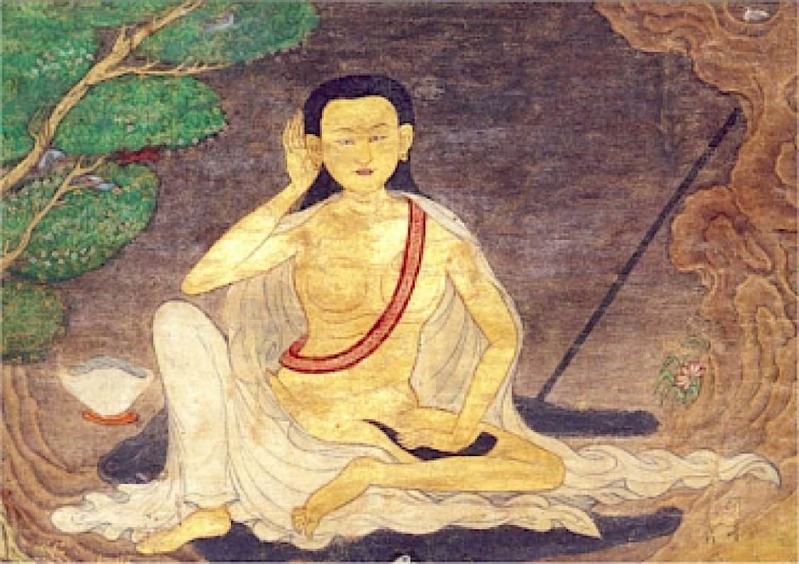 Buddha Weekly Milarepa water color Buddhism