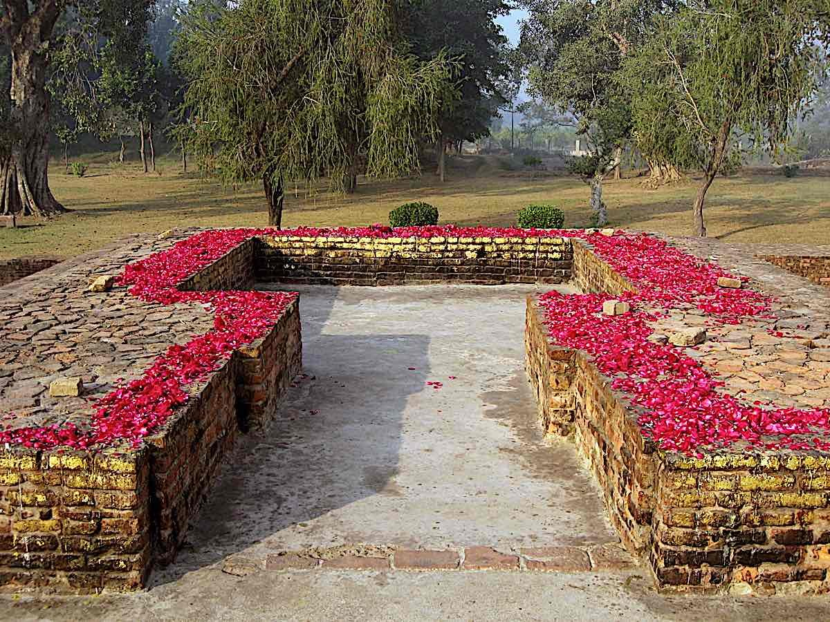 Buddha Weekly Mulagandhakuti the remains of Buddhas hut in Jetavana Monastery Buddhism