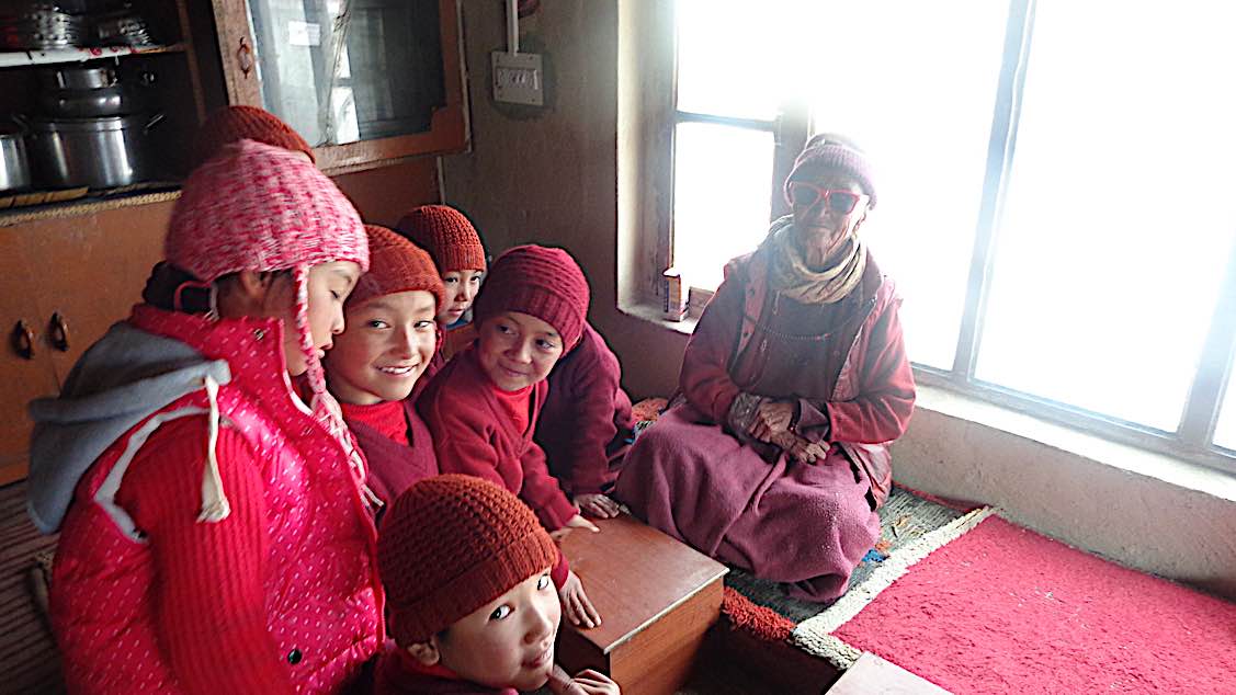 Buddha Weekly Nuns Zangla Byangchub Choling Nunnery in Zanskar Valley Ladakh India Buddhism