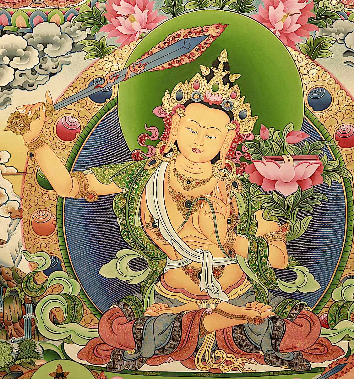 Buddha Weekly Orange Manjushri square Buddhism