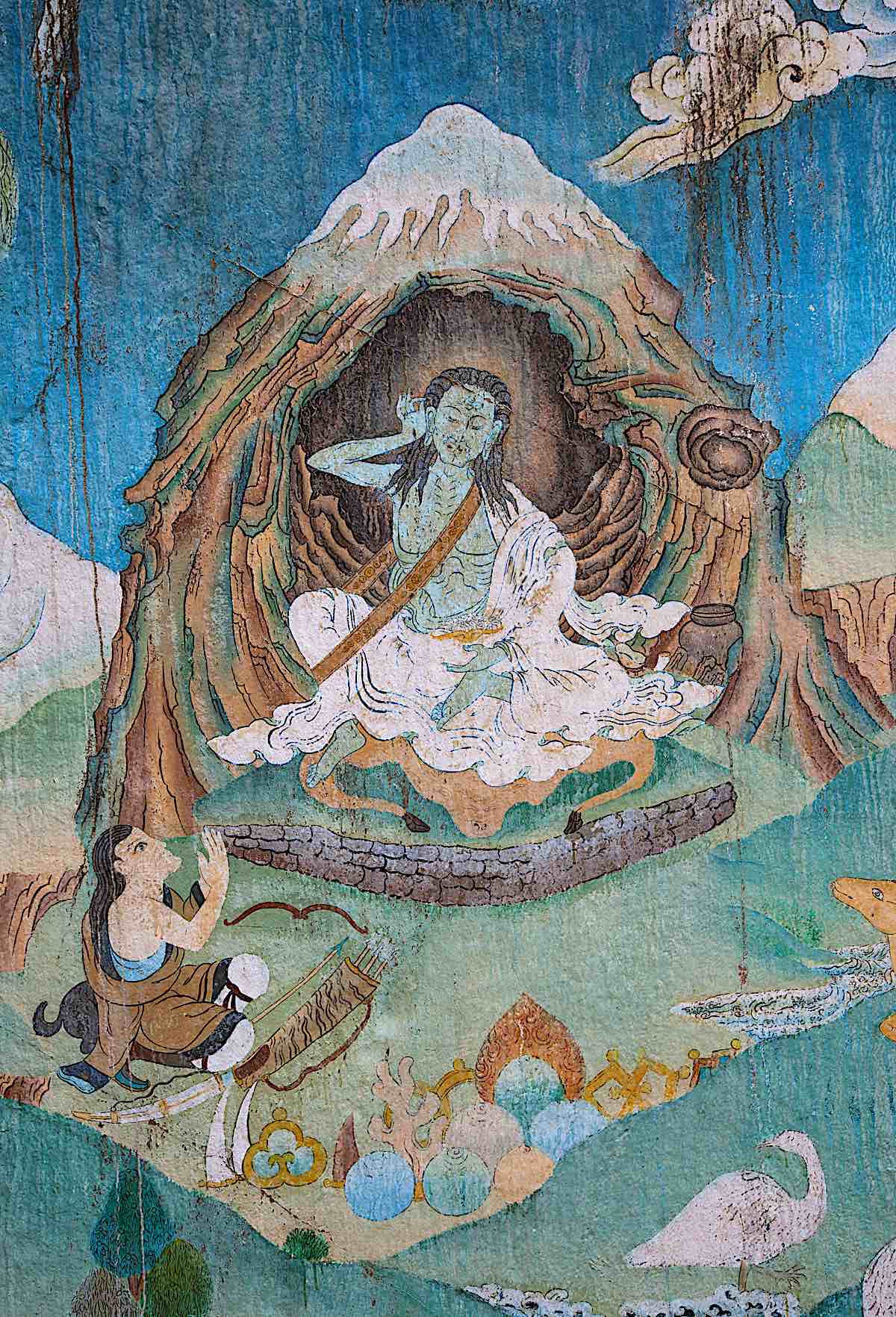 Buddha Weekly Painting of Milarepa Tibets singing yogi in Tukang Helambu Nepal dreamstime l 19224133 Buddhism