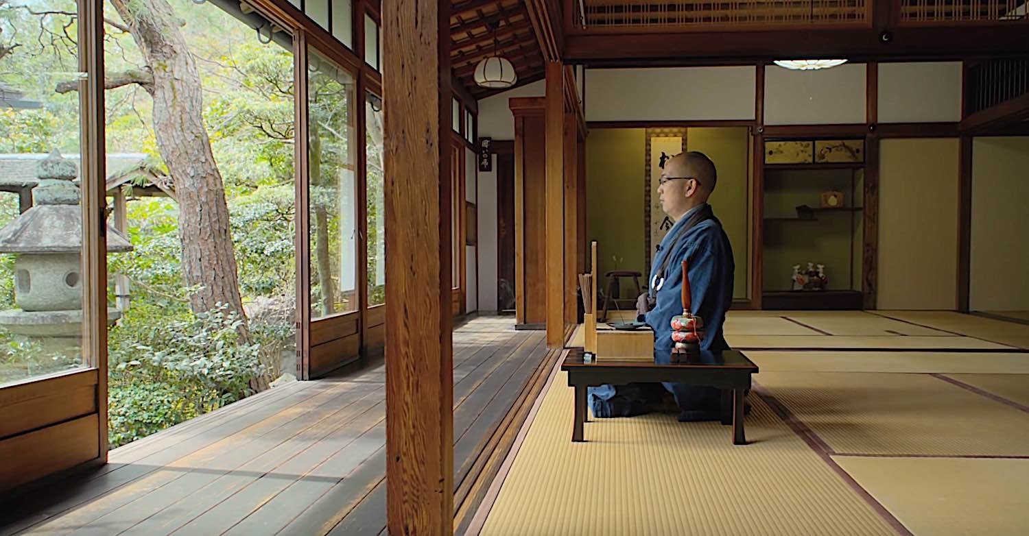 Buddha Weekly Seated Zen from a video demonstrated by Deputy head priest Taizo in within Myoshin ji Daiko Matsuyama Buddhism