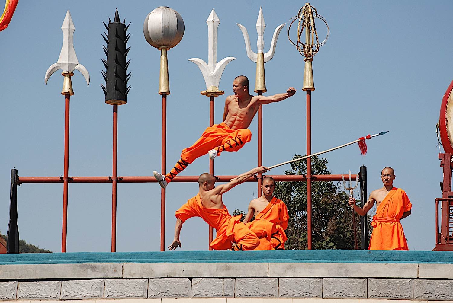 Buddha Weekly Shaolin temple kungfu demonstration dreamstime l 30926160 Buddhism