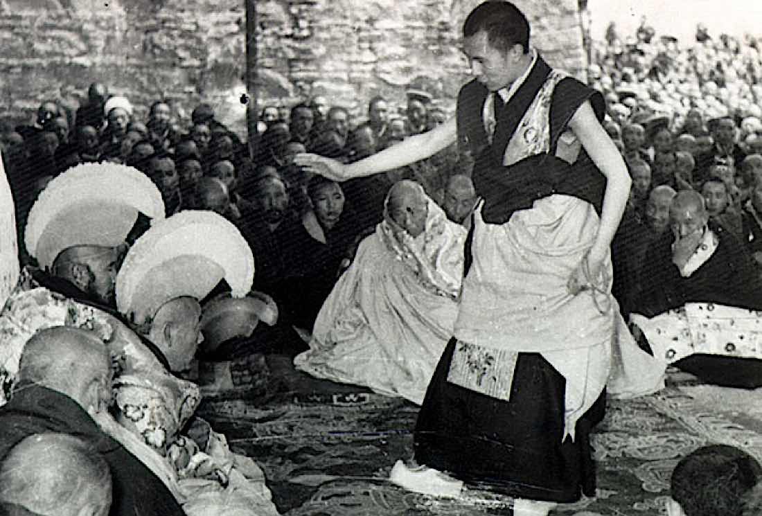 Buddha Weekly The Dalai Lama during final Geshe Lharampa exam in Lhasa Tibet1958 Buddhism