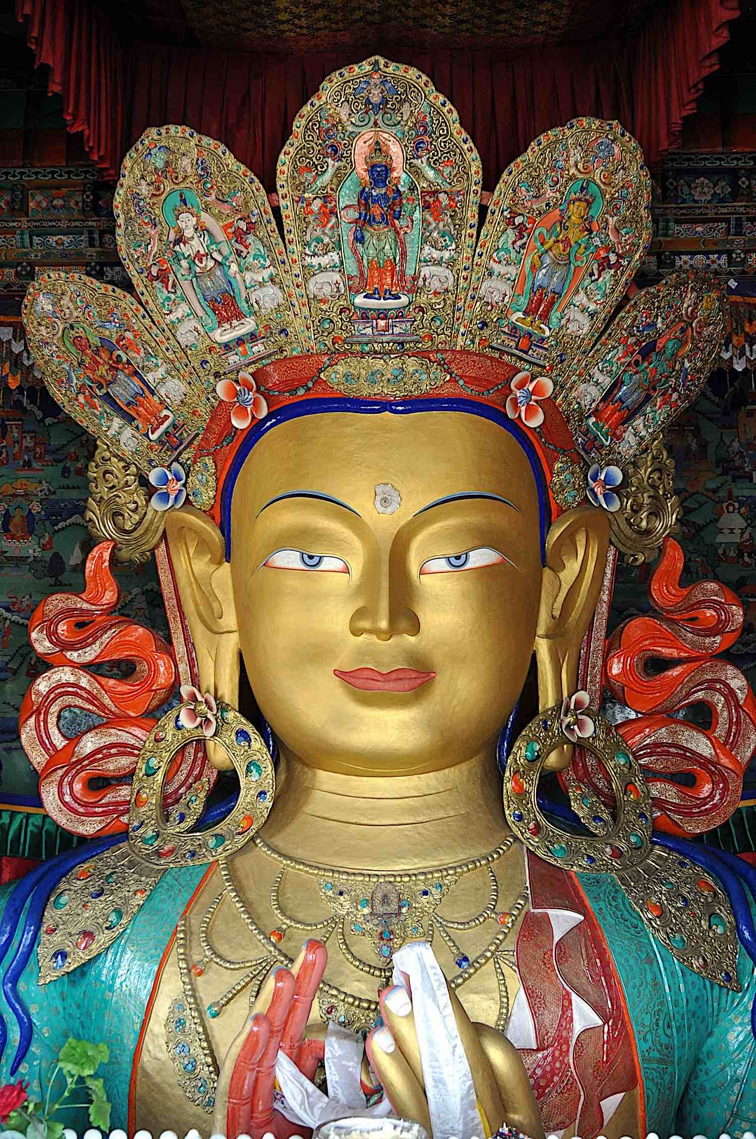 Buddha Weekly Thiksey Gompa Ladakh one of the future Buddha Maitreya statues dreamstime l 26793720 Buddhism