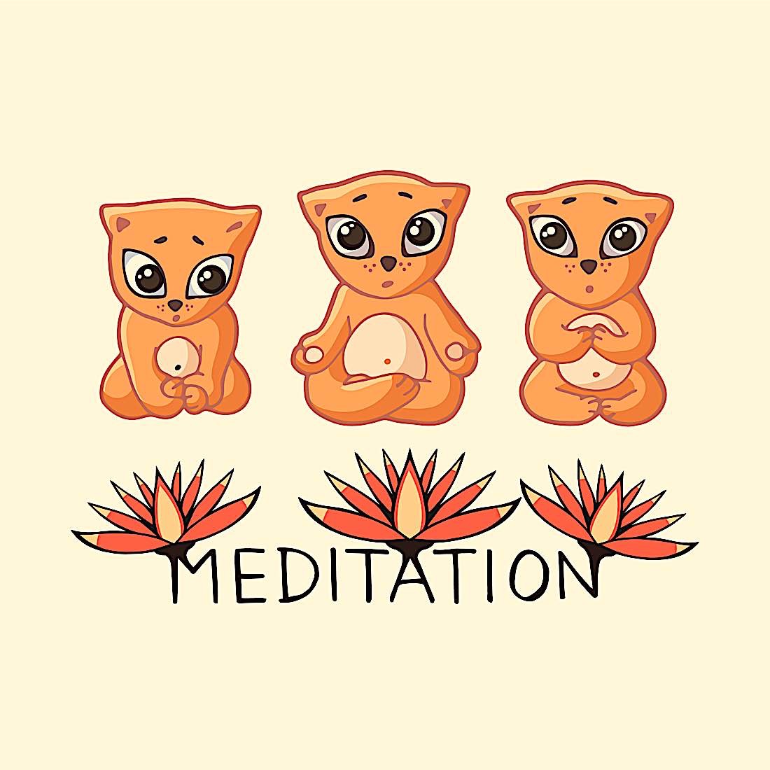 Buddha Weekly Three kittens meditating Buddhism