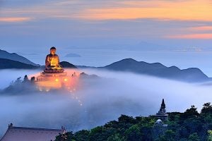 Buddha Weekly Tian Tan Buddha the Big Buddha Amoghasiddhi Hong Kong on Lantau Island dreamstime l 232828880 Buddhism