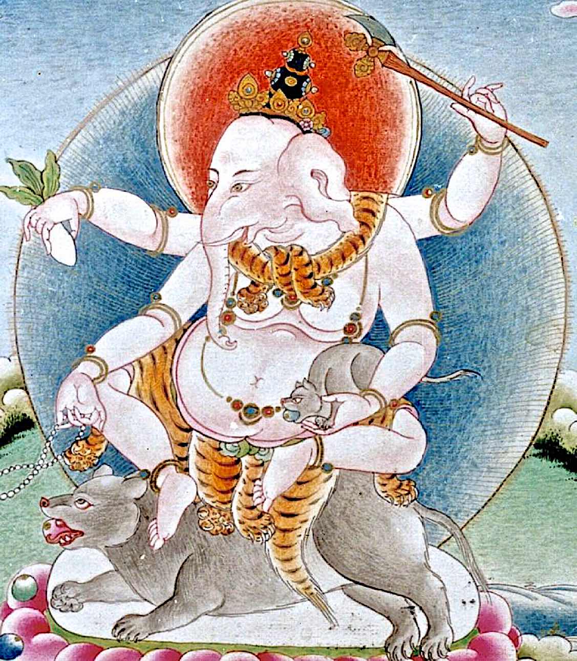 Buddha Weekly Tibetan Buddhist White Ganapati Ganesha Buddhism