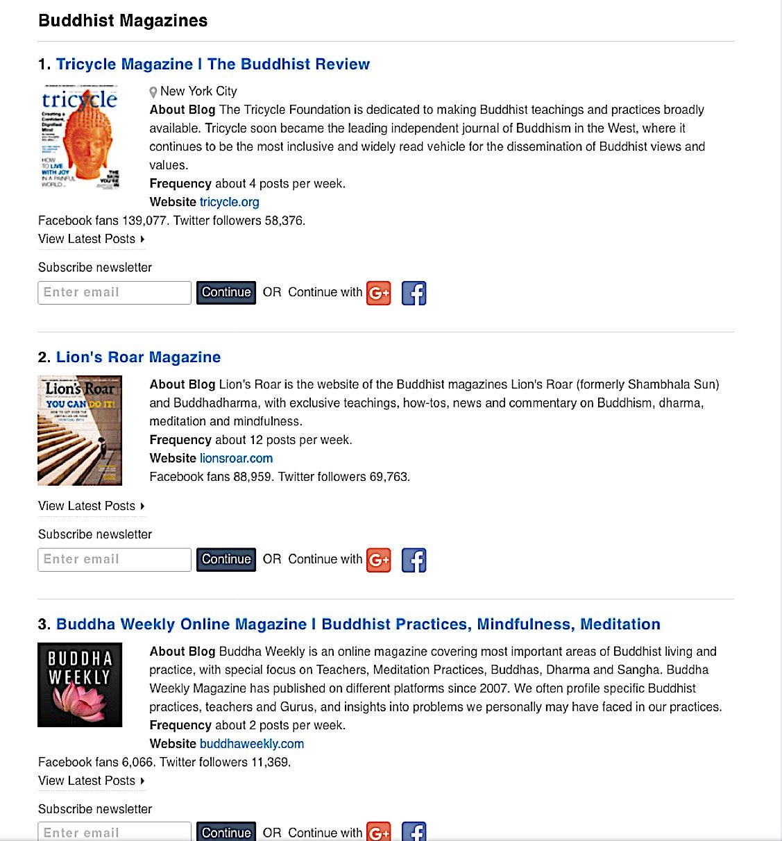 Buddha Weekly Top 3 Buddhist Magazines according to Feedspot Buddhism