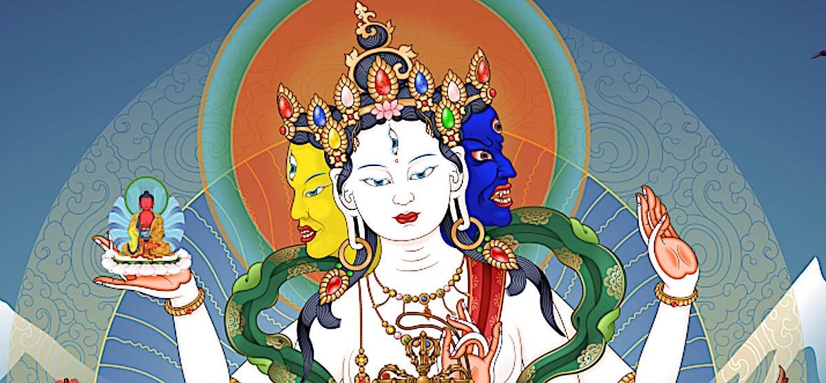 Long-Life Buddha Uṣṇīṣavijayā — Victorious Crown Ushnisha Vijaya and Her Dharani create the conditions for longevity, good health and auspiciousness