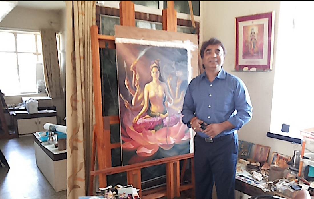 Buddha Weekly V V Sapar painting one of the 21 Taras according to Surya Gupta Tradition for Dzongsar Rinpoche 2 Buddhism