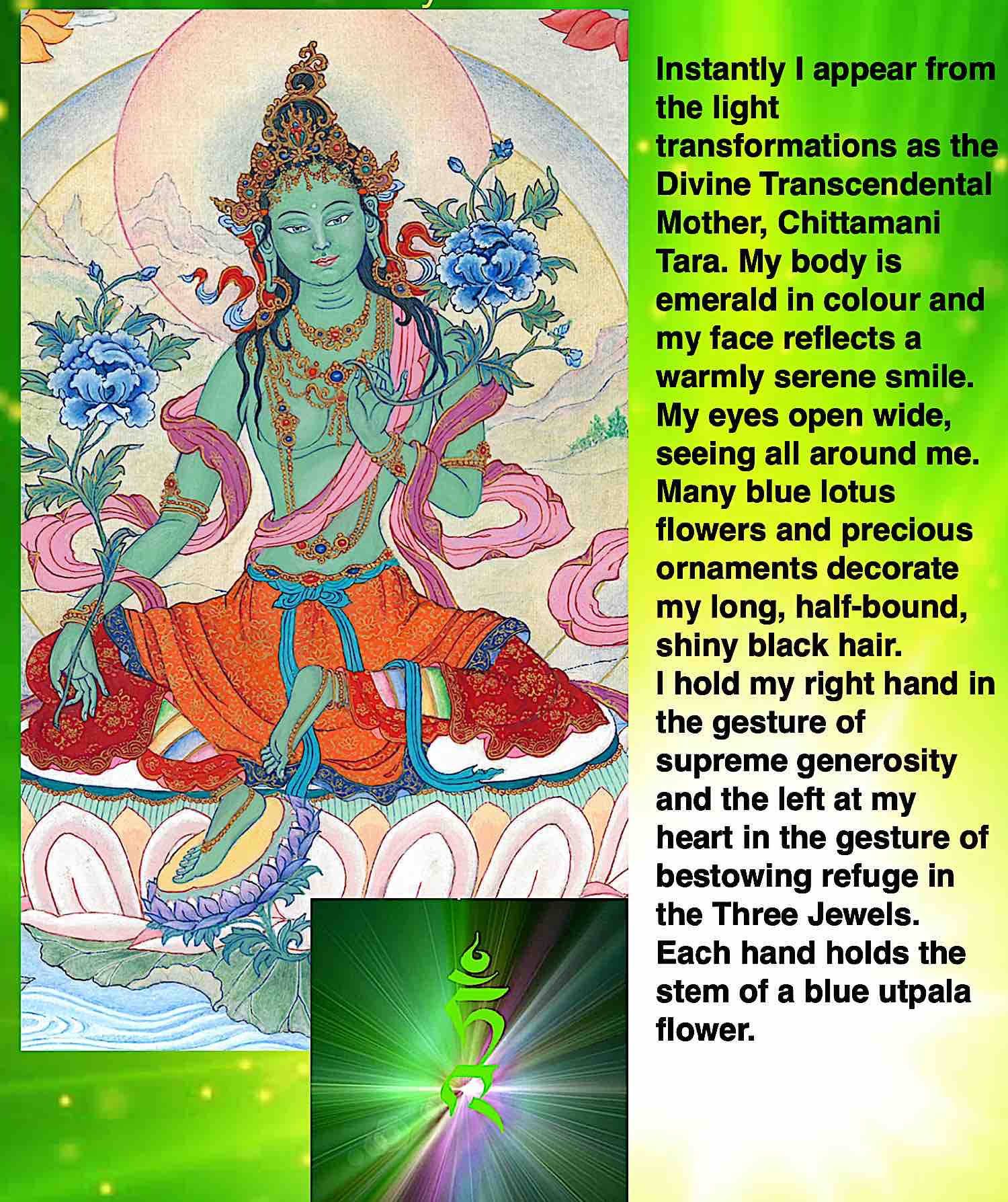 Buddha Weekly Visualization of Tara in images and words both Buddhism