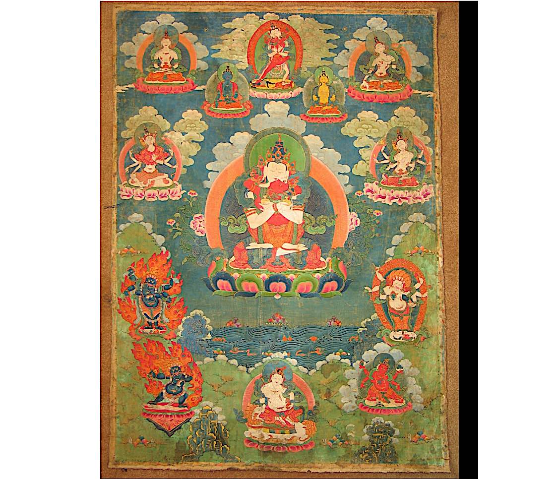 Buddha Weekly White Chakrasamvara with Red Vajrayogini Umapa Tradition 1800 1899 Gelug Buddhism