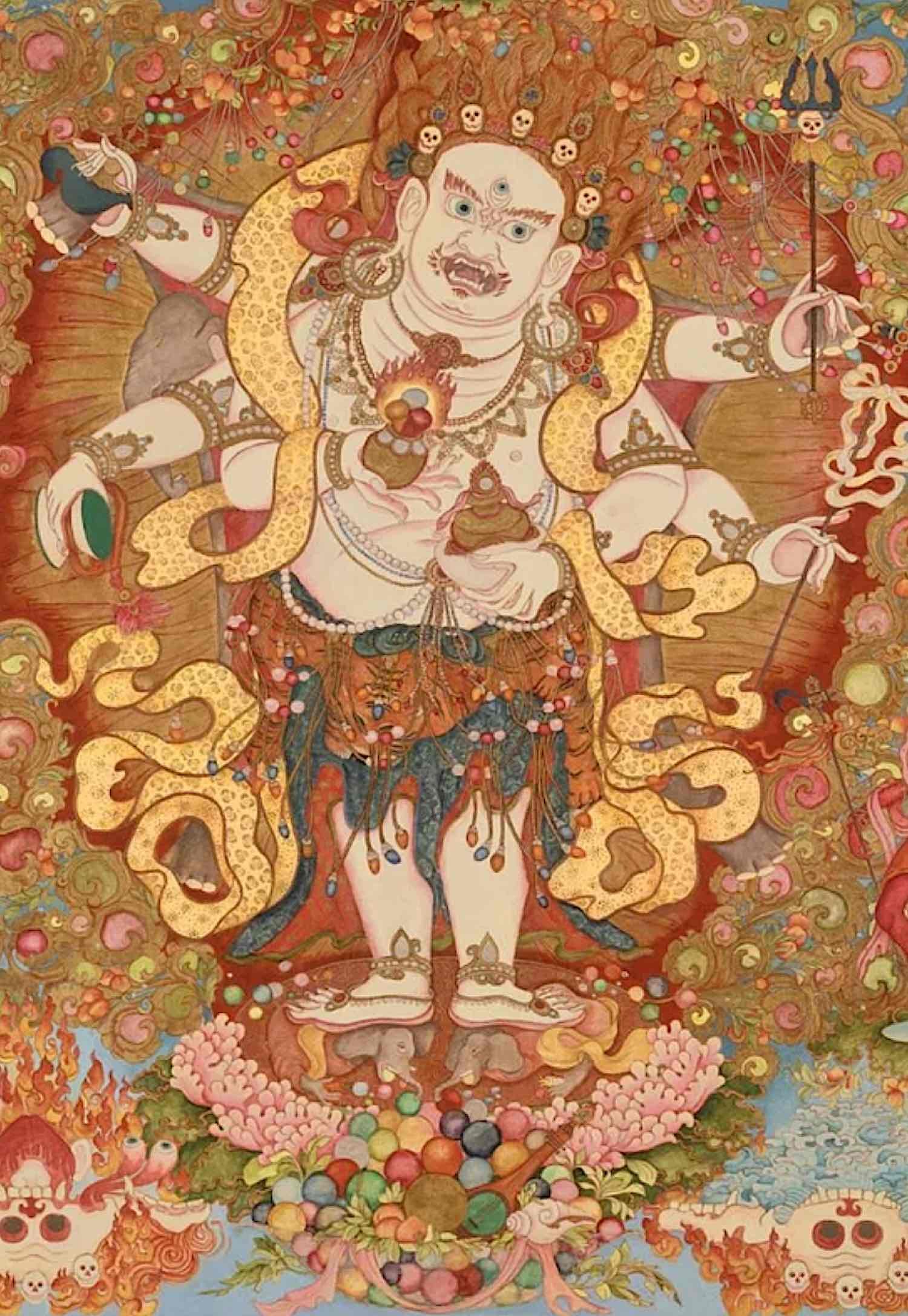 Buddha Weekly White Mahakala by Laura Santi Buddhism