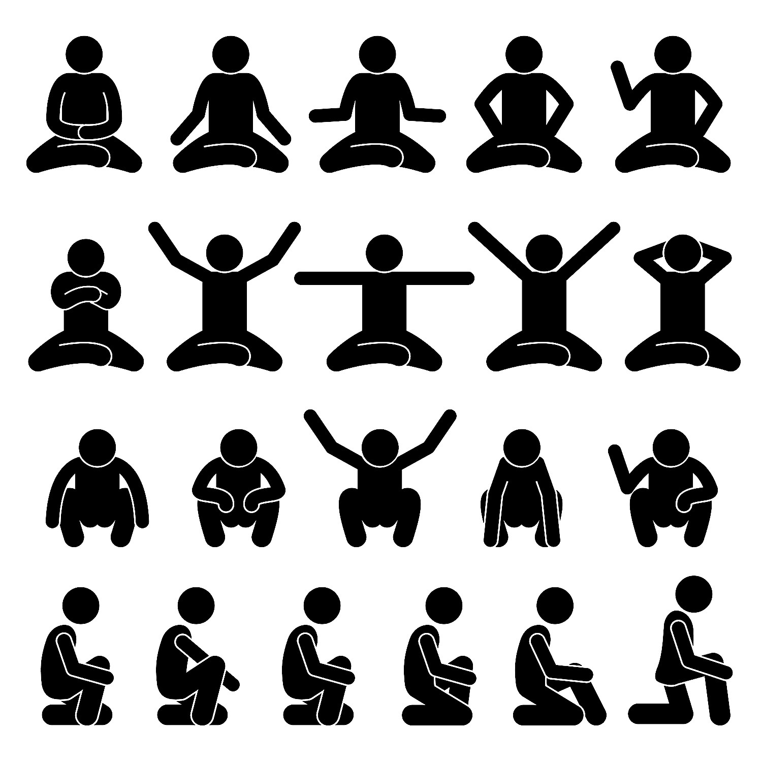 Buddha Weekly different postures dreamstime l 79655077 Buddhism