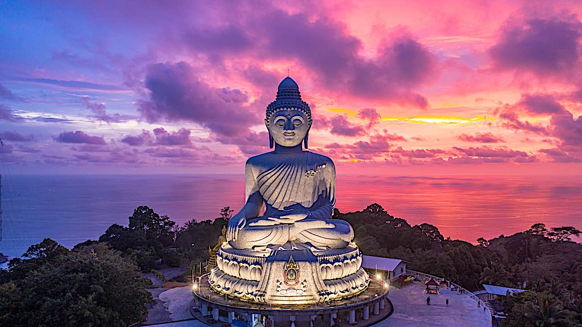 Buddha Weekly view of Buddha at sunset Big Buddha at Phuket Pukei Island Thailand dreamstime xxl 164511828 Buddhism