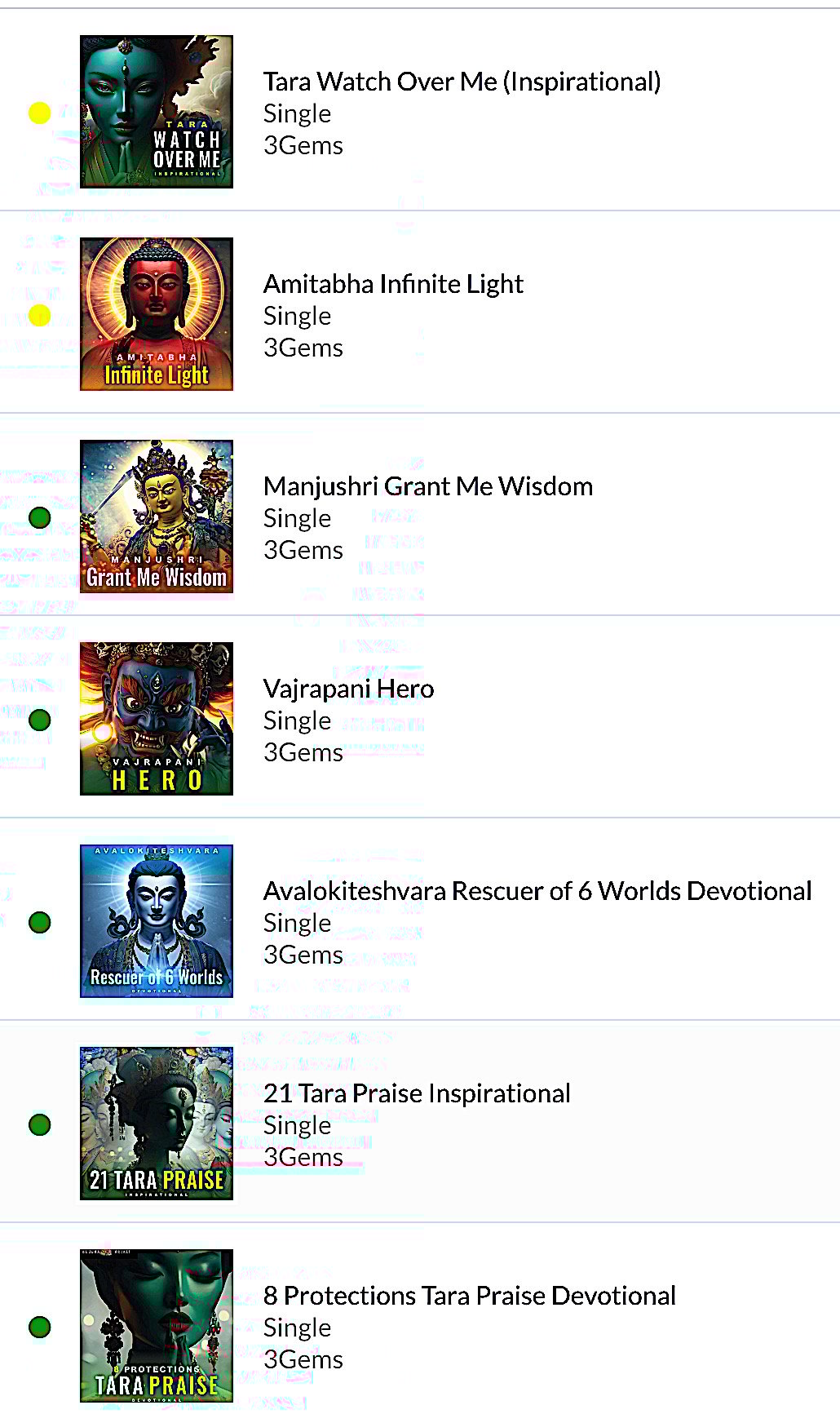 Buddha WeeklySingles 3Gems