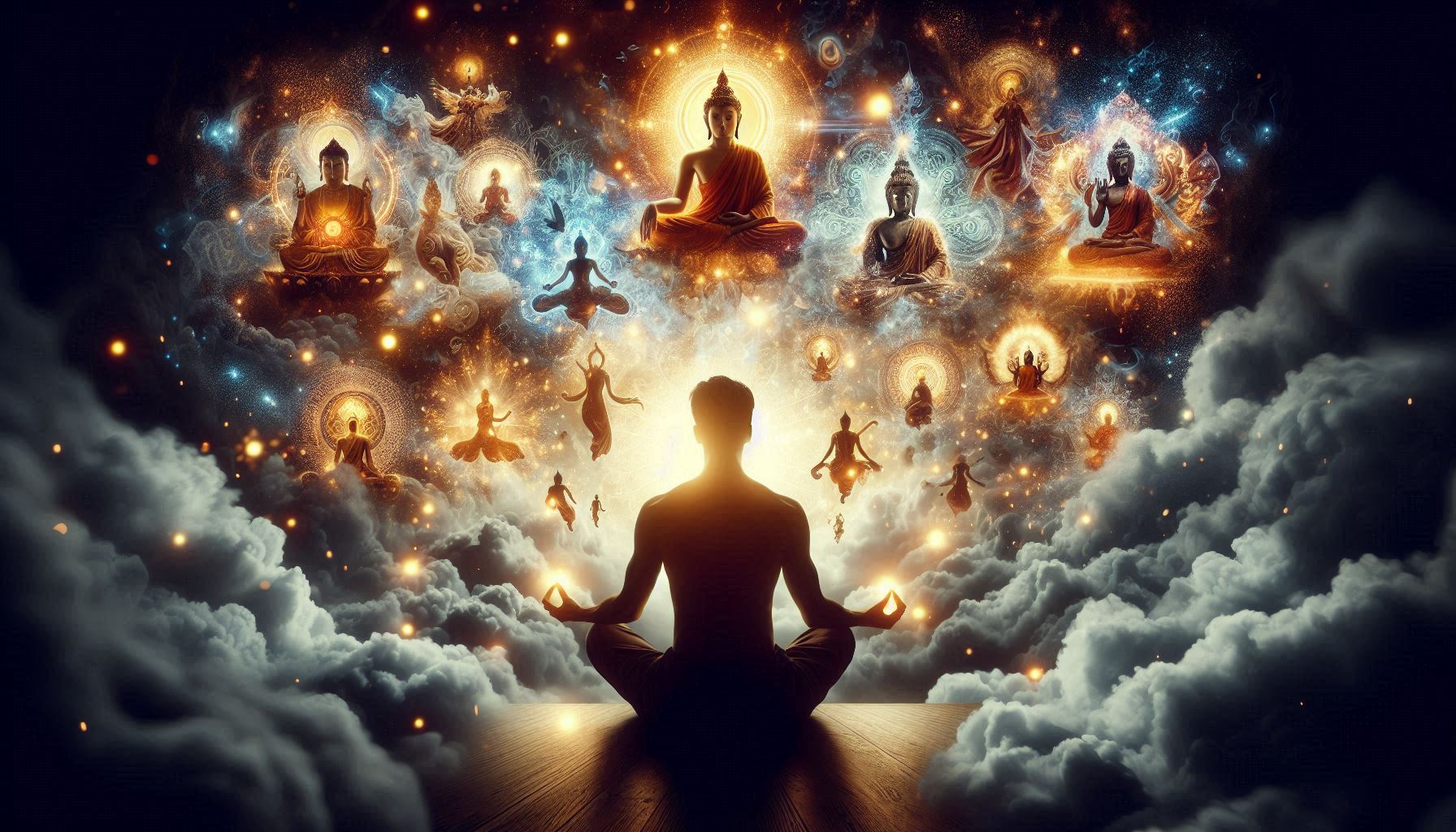 Yidam Lightning Path: Yidam is "Method of Accomplishment"; 48 Yidam Practices 1 Collection of Deities in front of meditator Buddha Weekly