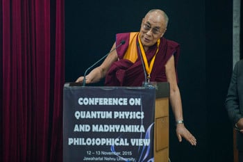 Dalai Lama at a conference on Quantum Physics