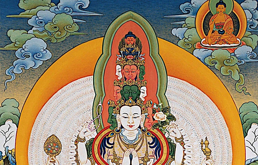 The Symbolism of Thousand Armed Avalokiteshvara - Universal Compassion 1 Feature 1000 Armed Avalokiteshvara Guanyin close up Jason EspadaBuddha Weekly