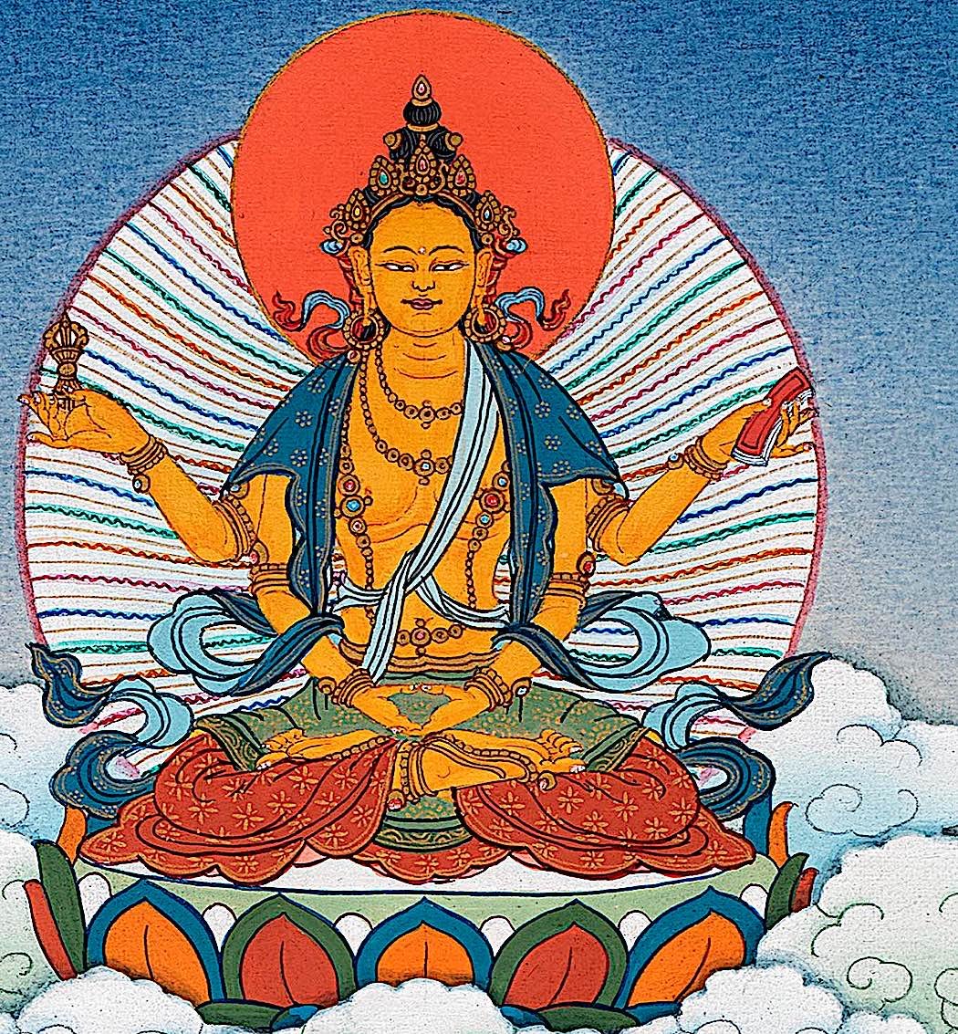 Four armed form of Vajratiksna Manjusri with VajraBuddha Weekly