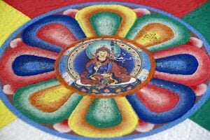 Guru Rinpoche Padmasambhava sand mandala Tibetan Buddhist to celebrate his event dreamstime xl 241817440