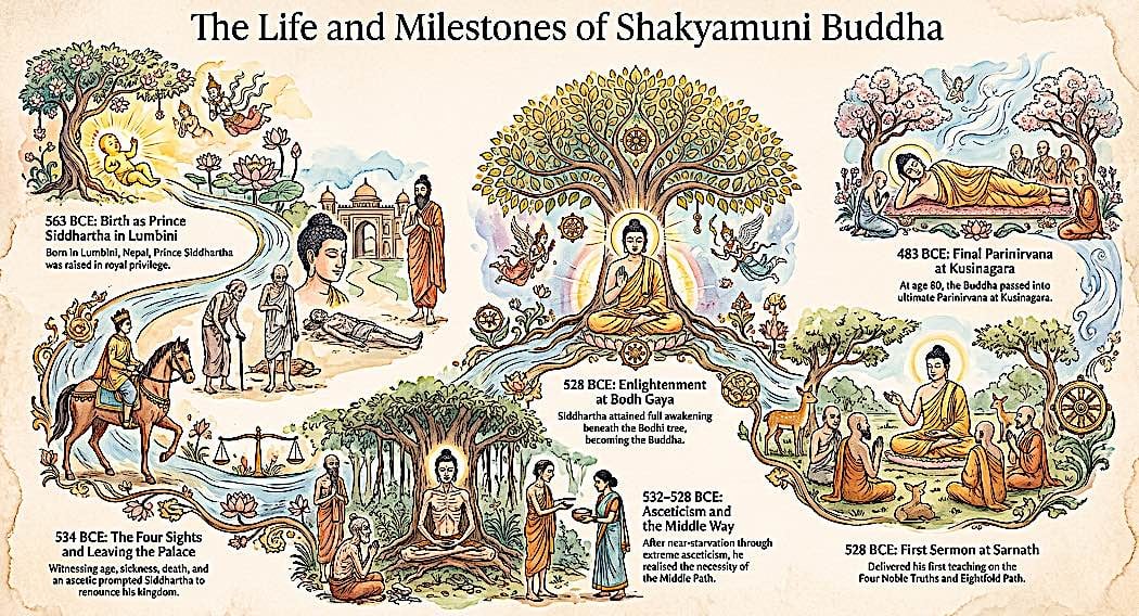Life of Buddha and MilestonesBuddha Weekly
