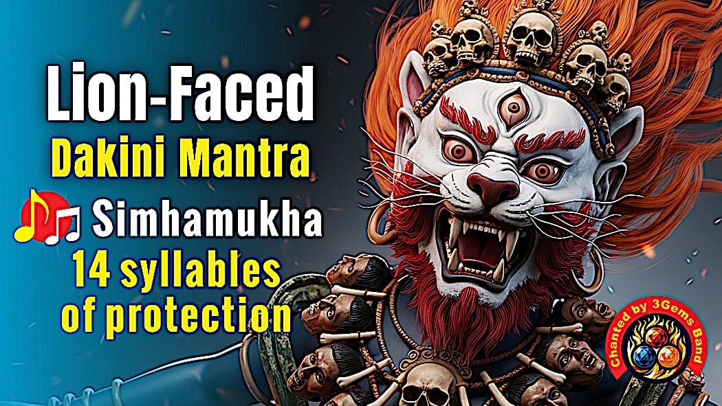 Lion-Faced Simhamukha Dakini Mantra – 14 Syllables of PROTECTION! Buddhist Sengdongma, the Joyful, Fierce Dakini
