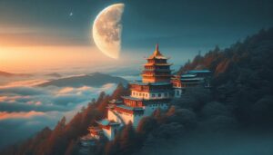 Monstary with 3rd quarter moon half