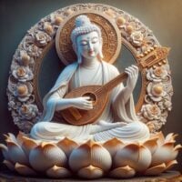 Sage of the gods Indra Kaushika teaches in heaven