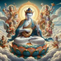 Sage of the gods surrounded by his followers the gods of the heavens 12