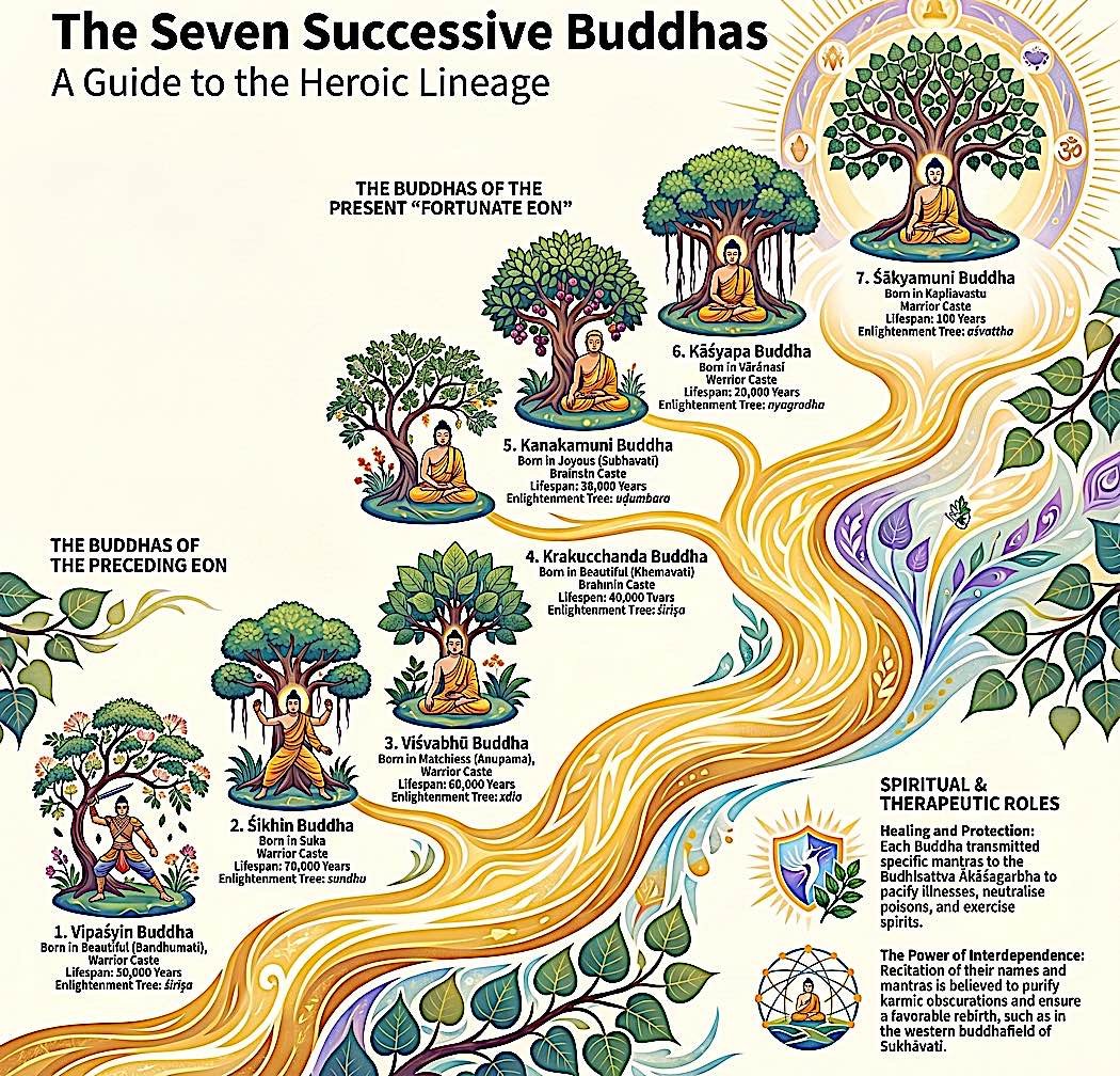 Seven Successive Buddhas the Heroic LineageBuddha Weekly