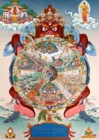 Wheel of LIfe Samsara showing the six realms and 6 Buddhas inside each realmBuddha Weekly