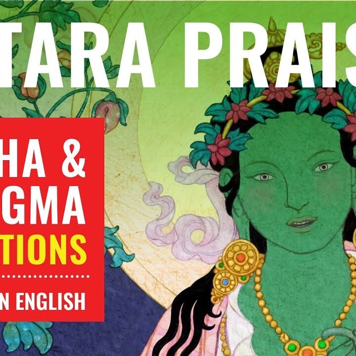 Video Thumbnail: 21 Taras sung in English Atisha and Nyingma traditions with beautiful original art